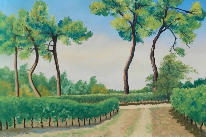 3-Hour Private Painting tuition in a beautiful Cognac vineyard - Coffee, cellars, and the Cognac connection