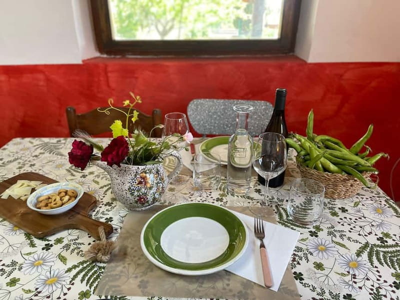 Frascati: Vineyard Wine Tasting Tour with Snacks - The farmhouse tasting with three local wines