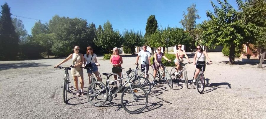 From Sitges: Cycling Tour with Winery visit and Tasting - Three glasses of cava and local snacks
