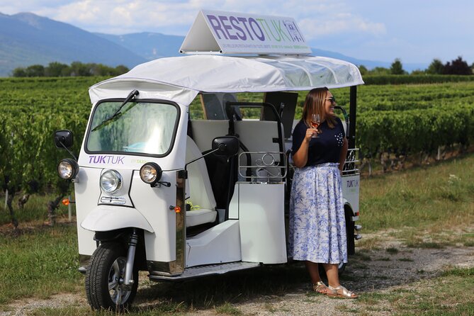 Geneva Panoramic & Tasting Vineyards Tour in an Tuk Tuk - Bourdigny, a quiet village stop