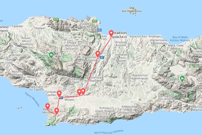 Minoan Luxuries: Ancient Palaces, Messara Wine Routes & Matala - Matala Beach, caves, and the Libyan Sea