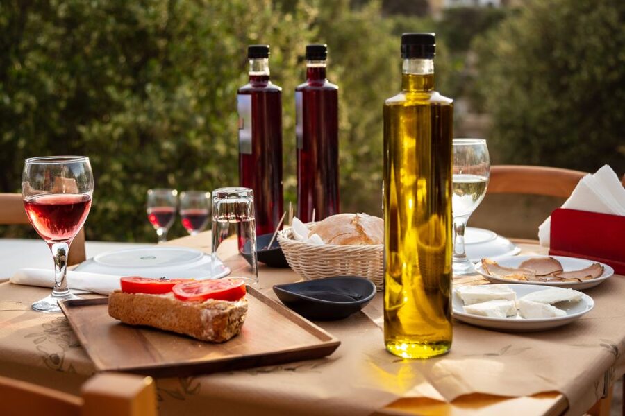 Mykonos: Winery Vineyard Experience with Food & Wine Tasting - From grape to bottle, with old methods still in use