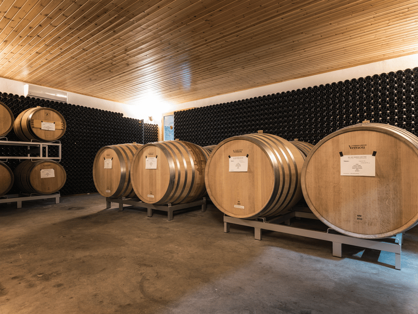 Organic Winery Visit & Wine Tasting with Food in Pavia - Inside the oak barrel room