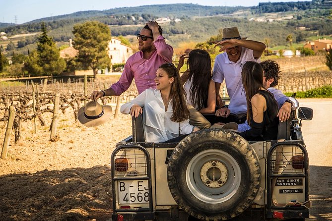 Penedes Wine & Cava Tasting & 4WD Vineyards Tour from Barcelona - Walking through the cava cellars
