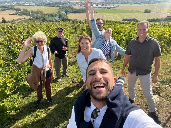 Reims: Champagne House Mumm, Winery Visit with Lunch - The vineyard stop and Champagne terroir