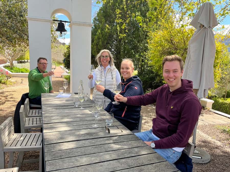 Stellenbosch: Devon Valley Vineyards Bicycle Tour w. Lunch - First winery stop: tasting and a look behind the scenes