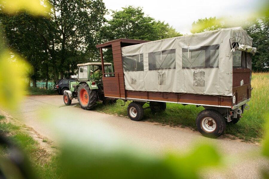 Stuttgart: Vineyard Tour by Covered Wagon - Guides Werner and Sascha add the human touch