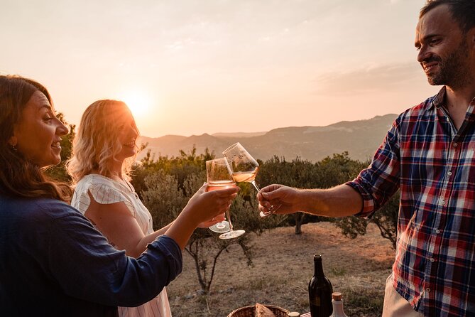 Sunset wine tasting in vineyard - The Sunset Seating Area and Sea View