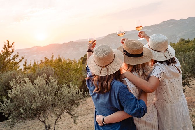 Sunset wine tasting in vineyard - The Easy Walk Through Mediterranean Plants
