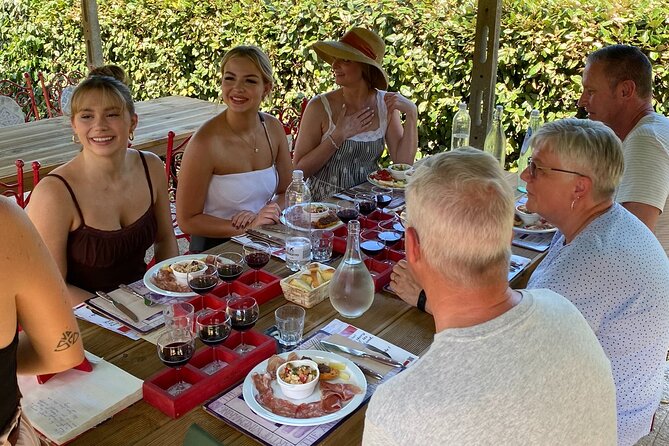 Tasting in a Tuscan Vineyard with transfer from Lucca - The tasting table: wine with Tuscan food