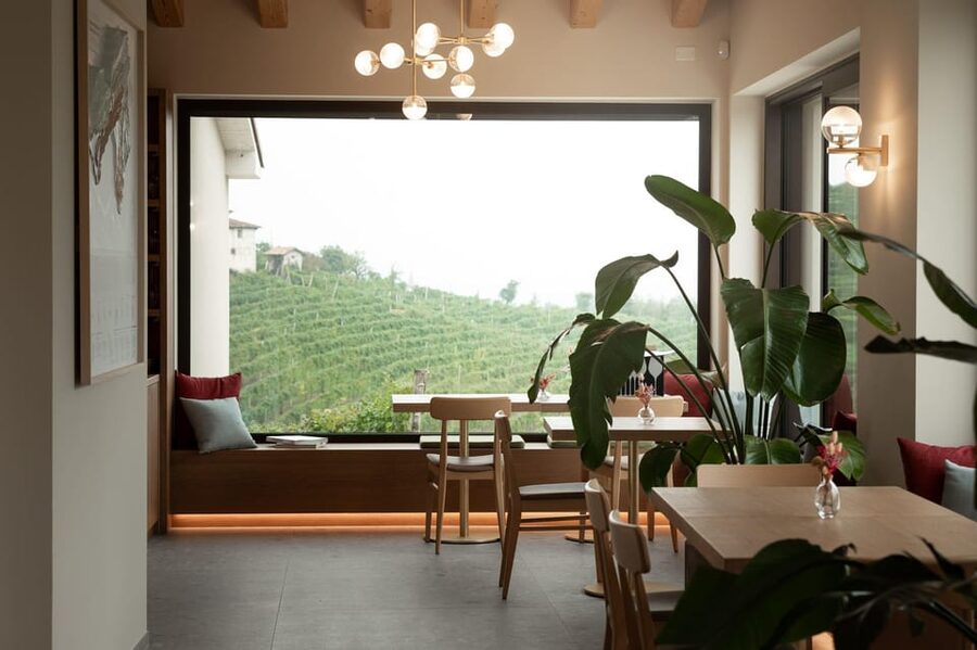 Valdobbiadene: Prosecco tasting with winery & vineyard tour - Seven Adami wines in the panoramic tasting room